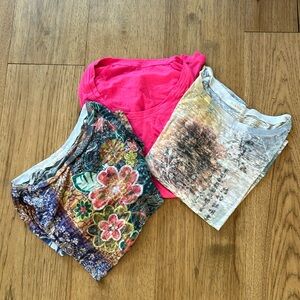 Three long sleeve lightweight tops